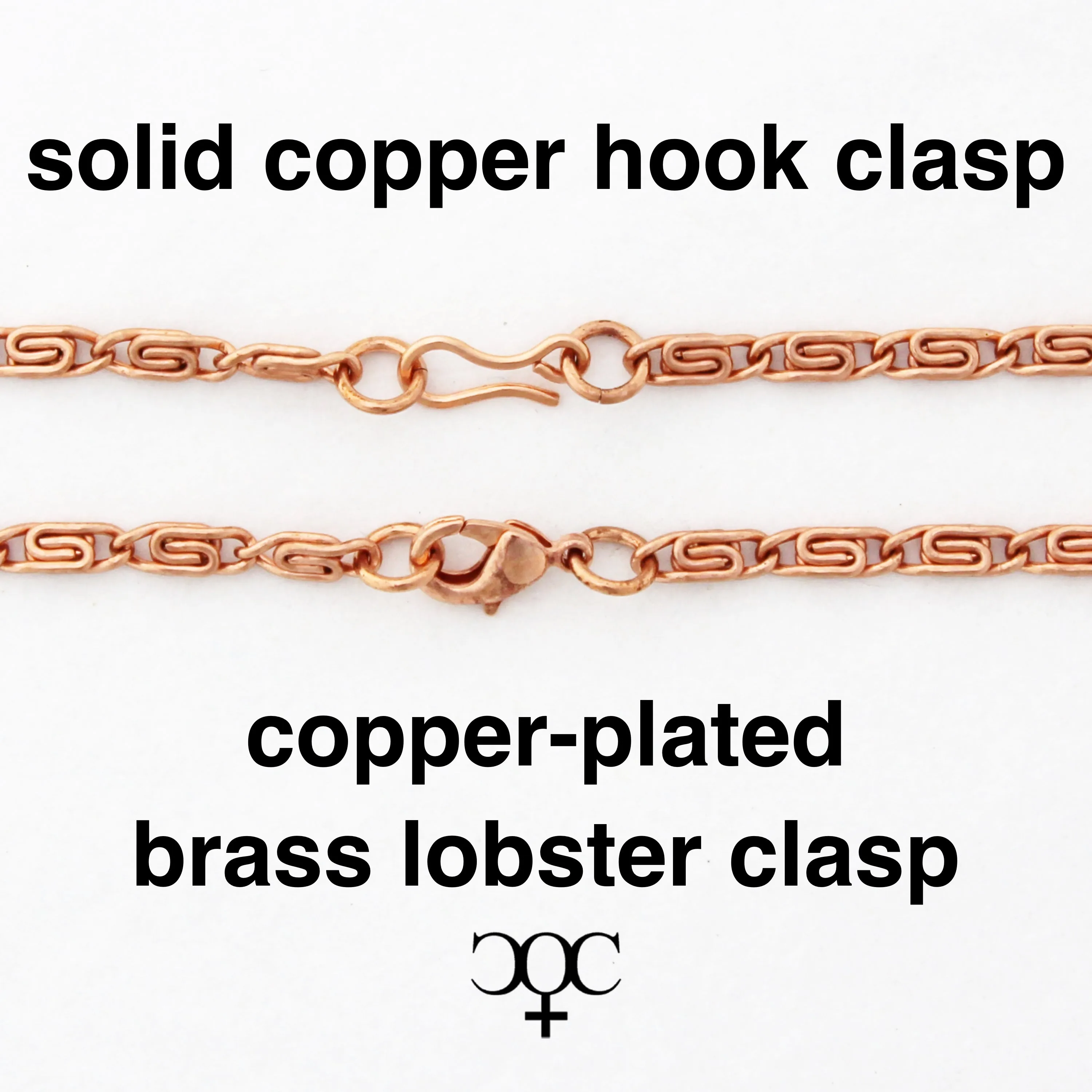 Custom Necklace Chain Solid Copper Celtic Scroll Chain Necklace NC61M Fine Celtic Copper Necklace Custom Size Chain