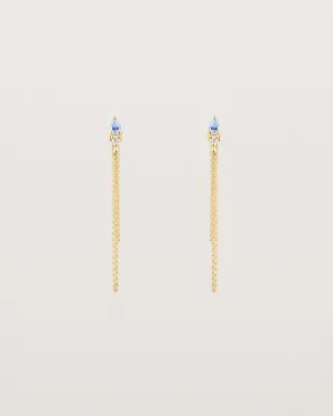 Danaë Loop Studs | Ceylon Sapphire & Diamond