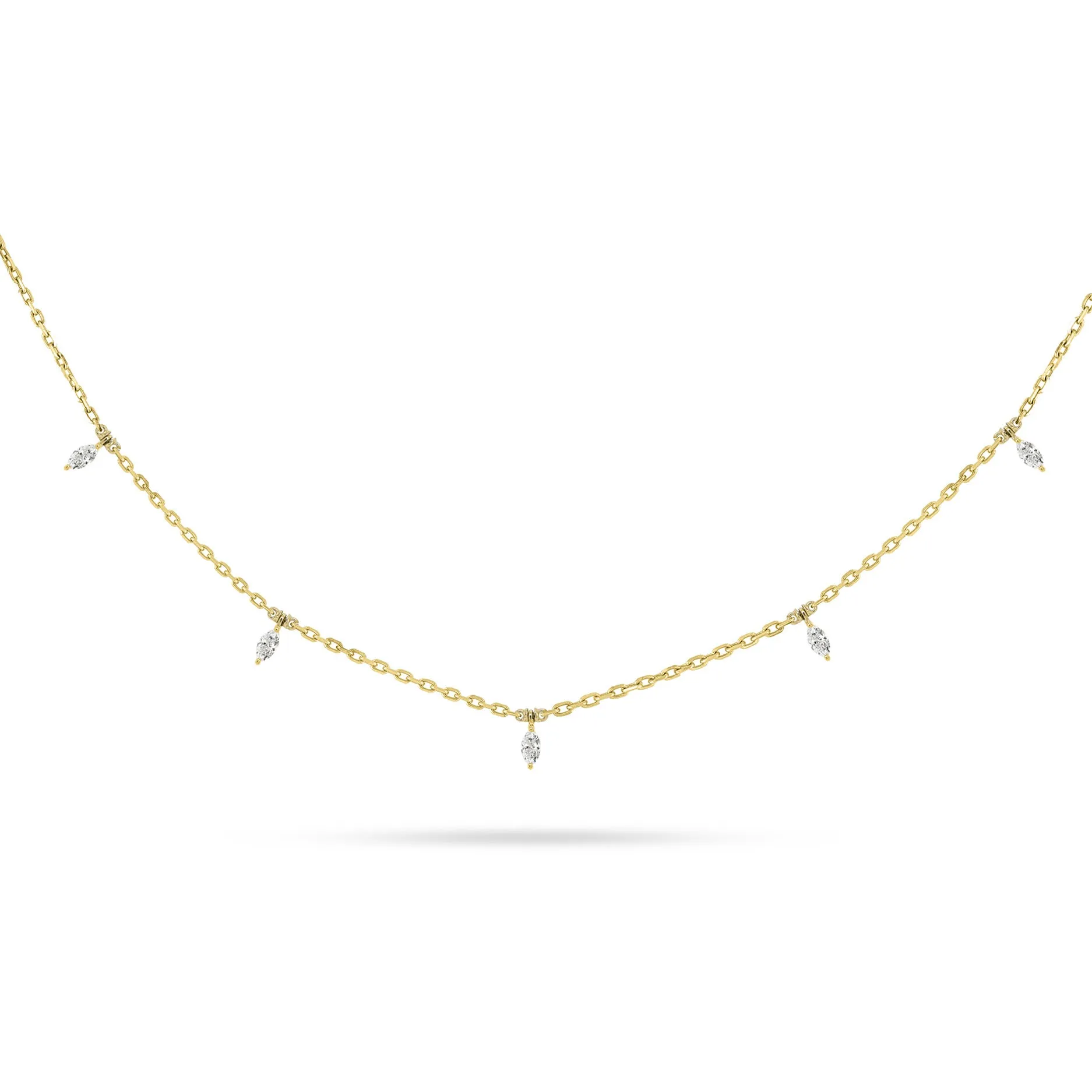 DANGLING MARQUISE DIAMOND CHOKER