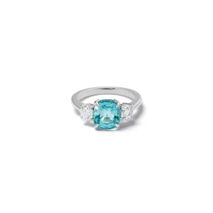 Delilah Engagement Ring 18ct White Gold - Aquamarine & Diamond