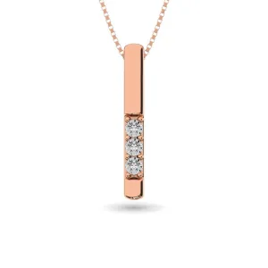 Diamond 1/20 ct tw Triology Pendant in 10K Rose Gold