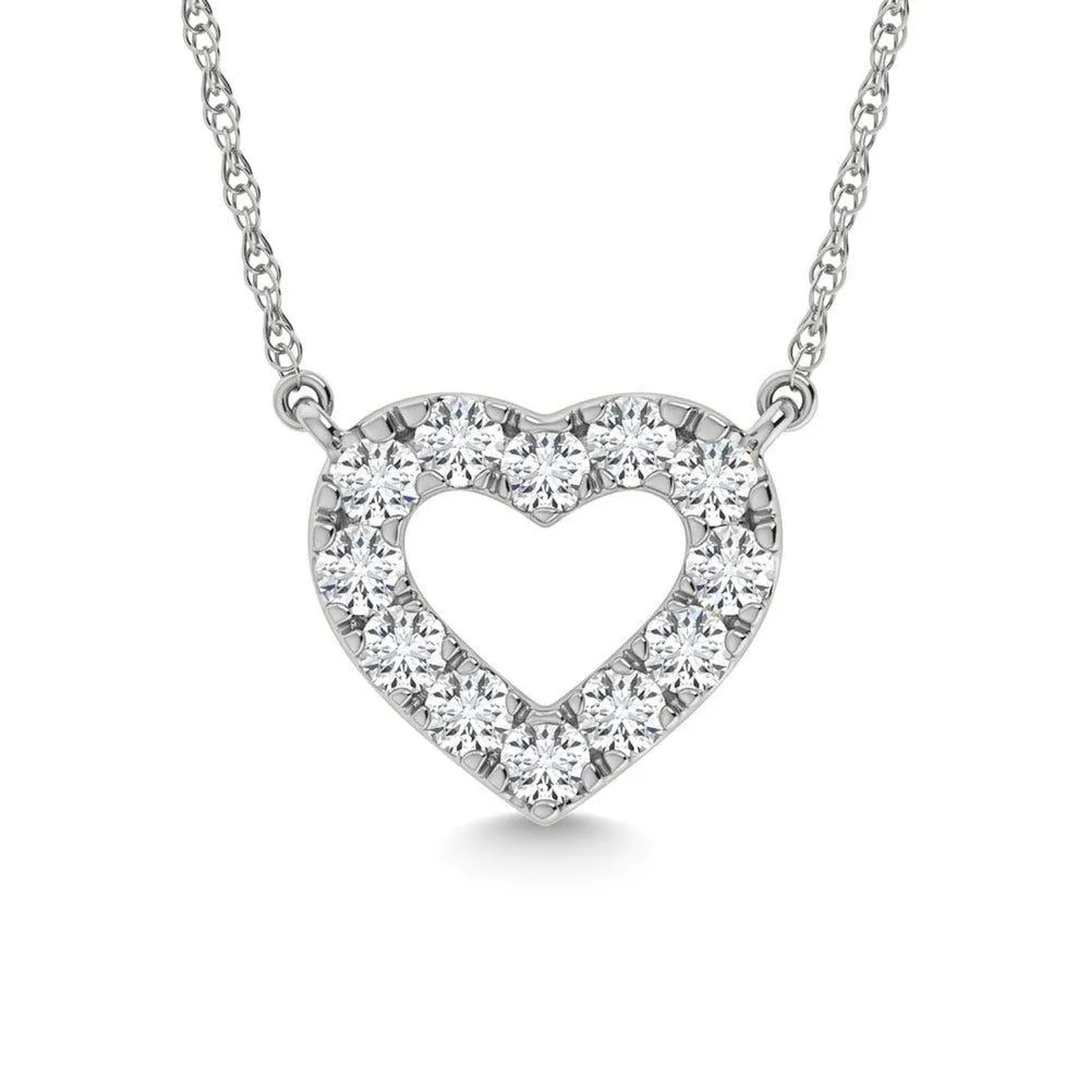 Diamond 1/20 Ct.Tw. Heart Pendant in 10K White Gold