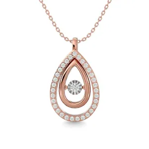 Diamond 1/4 Ct.Tw. Pear Shape Pendant in 14K Rose Gold