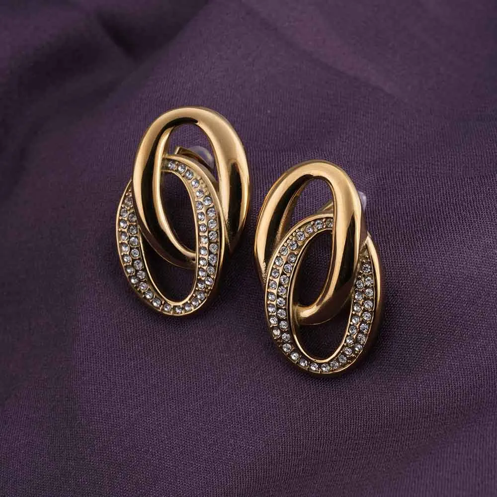 Elegant Interlinked Stud Earrings