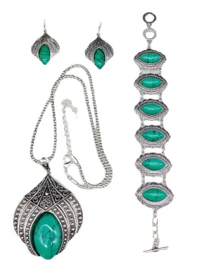 Exquisite Turquoise Jewelry Set - Planderful Collection: Savanna Rhythms