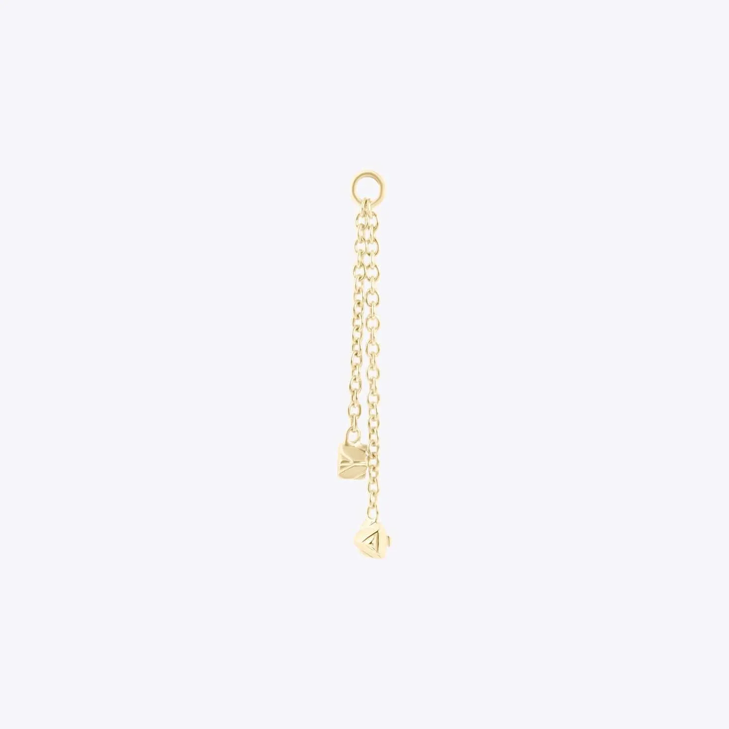 Ezra Double Chain Charm - 14K YELLOW