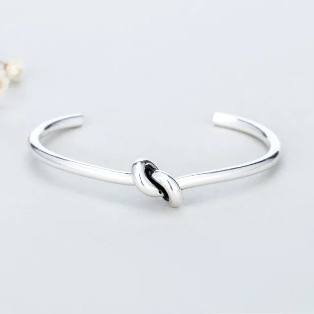 Fashion Jewelry Open Cuff Bangle Bracelet for Women in 925 Sterling Silver