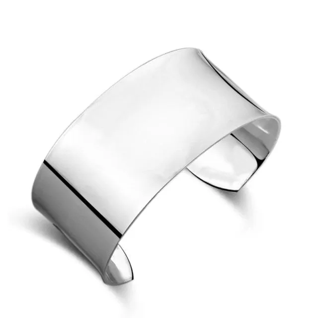 Fashion Jewelry Open Cuff Bangle Bracelet for Women in 925 Sterling Silver