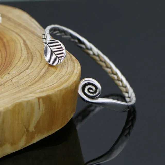 Fashion Jewelry Open Cuff Bangle Bracelet for Women in 925 Sterling Silver