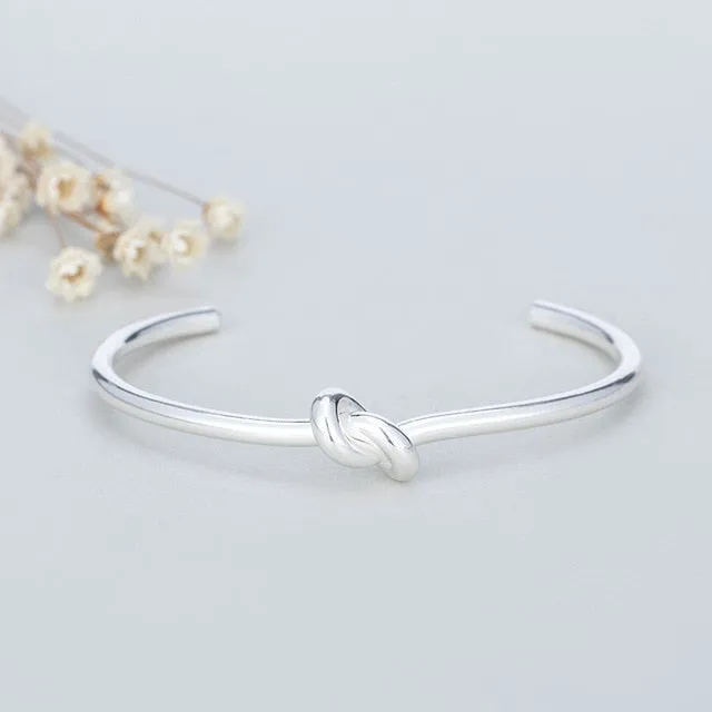 Fashion Jewelry Open Cuff Bangle Bracelet for Women in 925 Sterling Silver