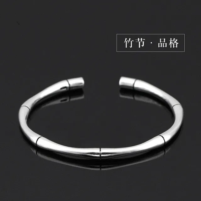 Fashion Jewelry Open Cuff Bangle Bracelet for Women in 925 Sterling Silver