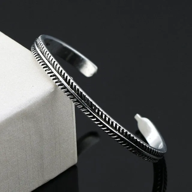 Fashion Jewelry Open Cuff Bangle Bracelet for Women in 925 Sterling Silver