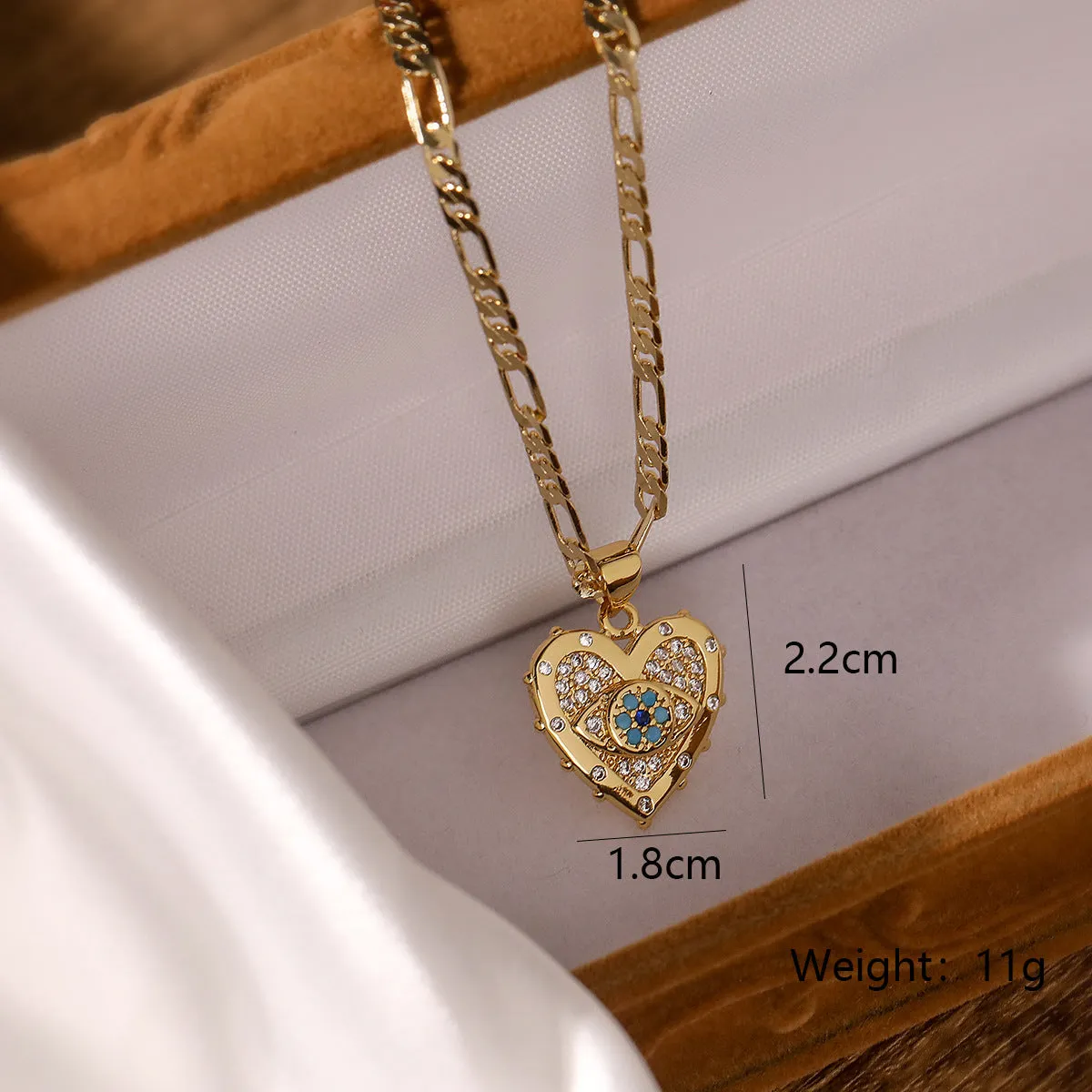 Fashion Jewelry Personality Copper Plated Real Gold Heart