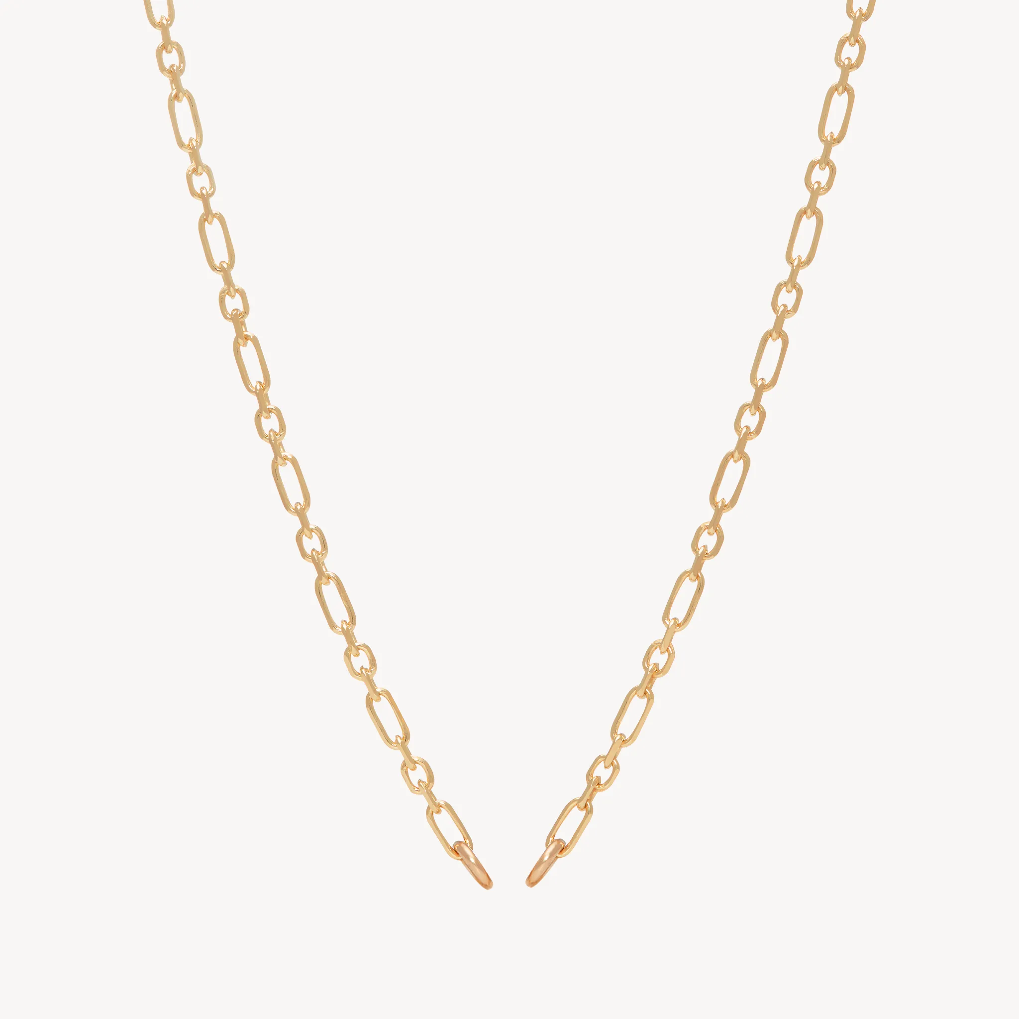 Figaro Charm Chain Necklace — Gold