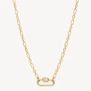 Figaro Charm Chain Necklace — Gold