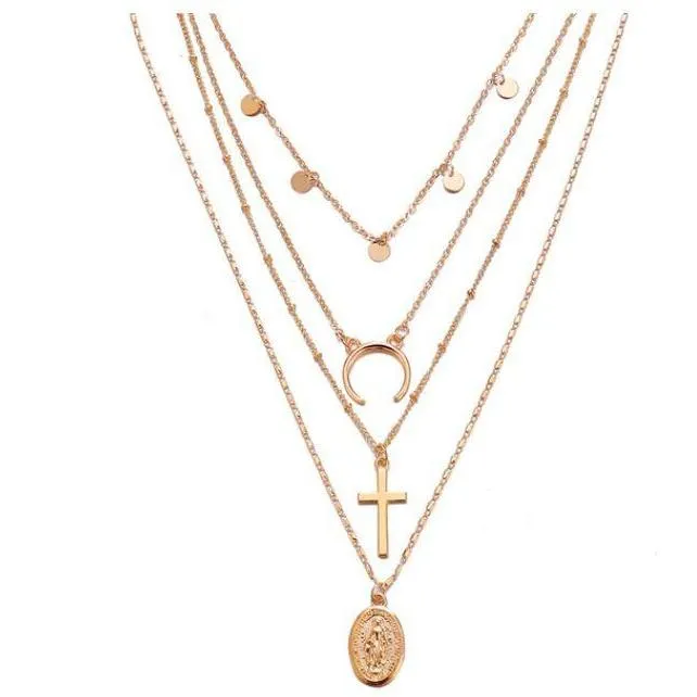 FREE   Shipping Women Multilayer Necklaces, Pendants Charm Chokers