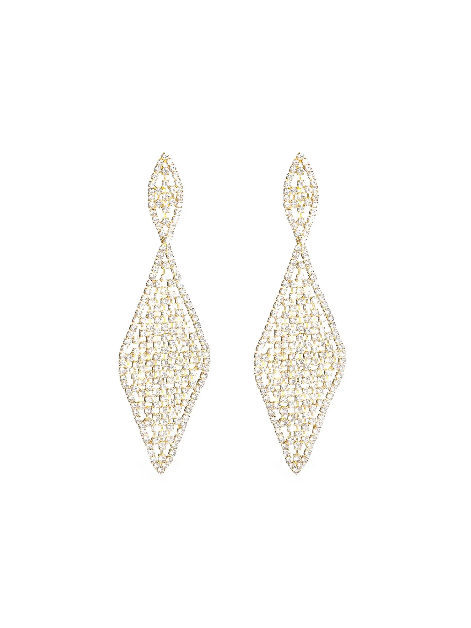 Geometric Diamond Long Earrings