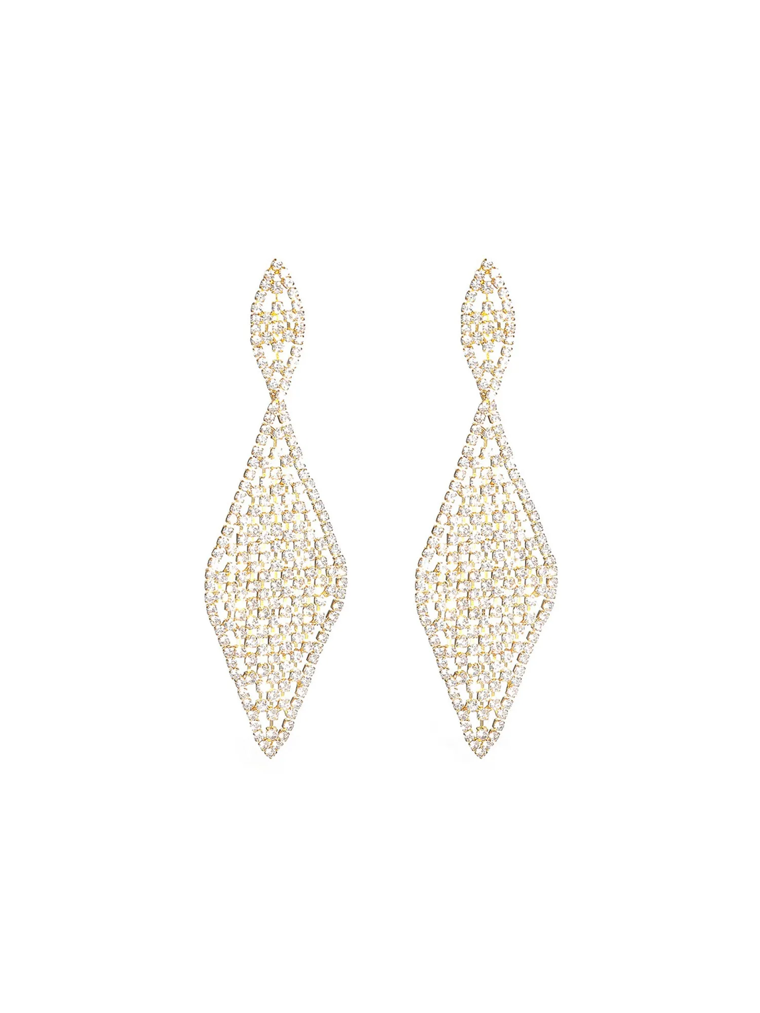 Geometric Diamond Long Earrings