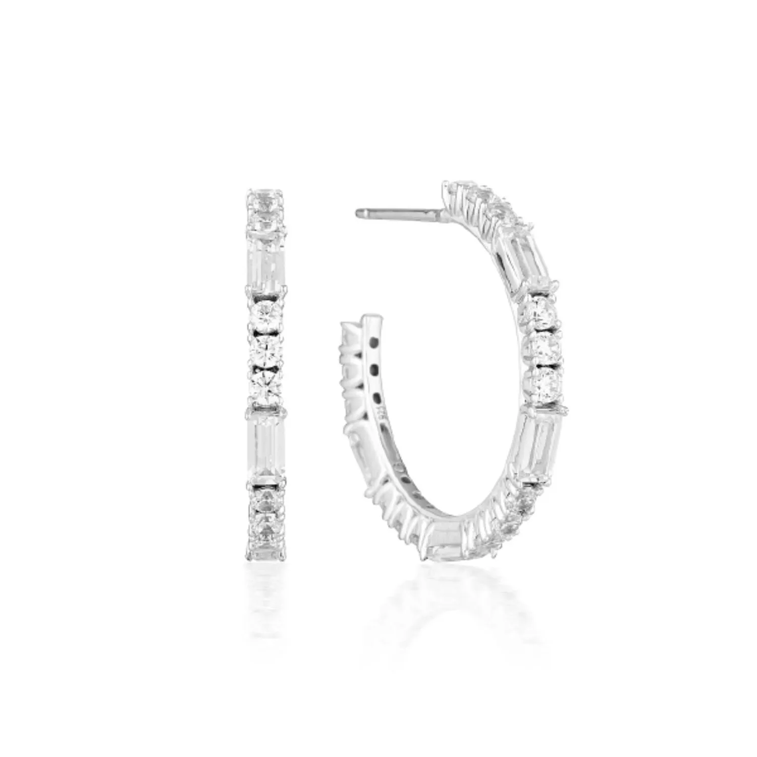 Georgini Sterling Silver Irina Medium Hoop Earrings