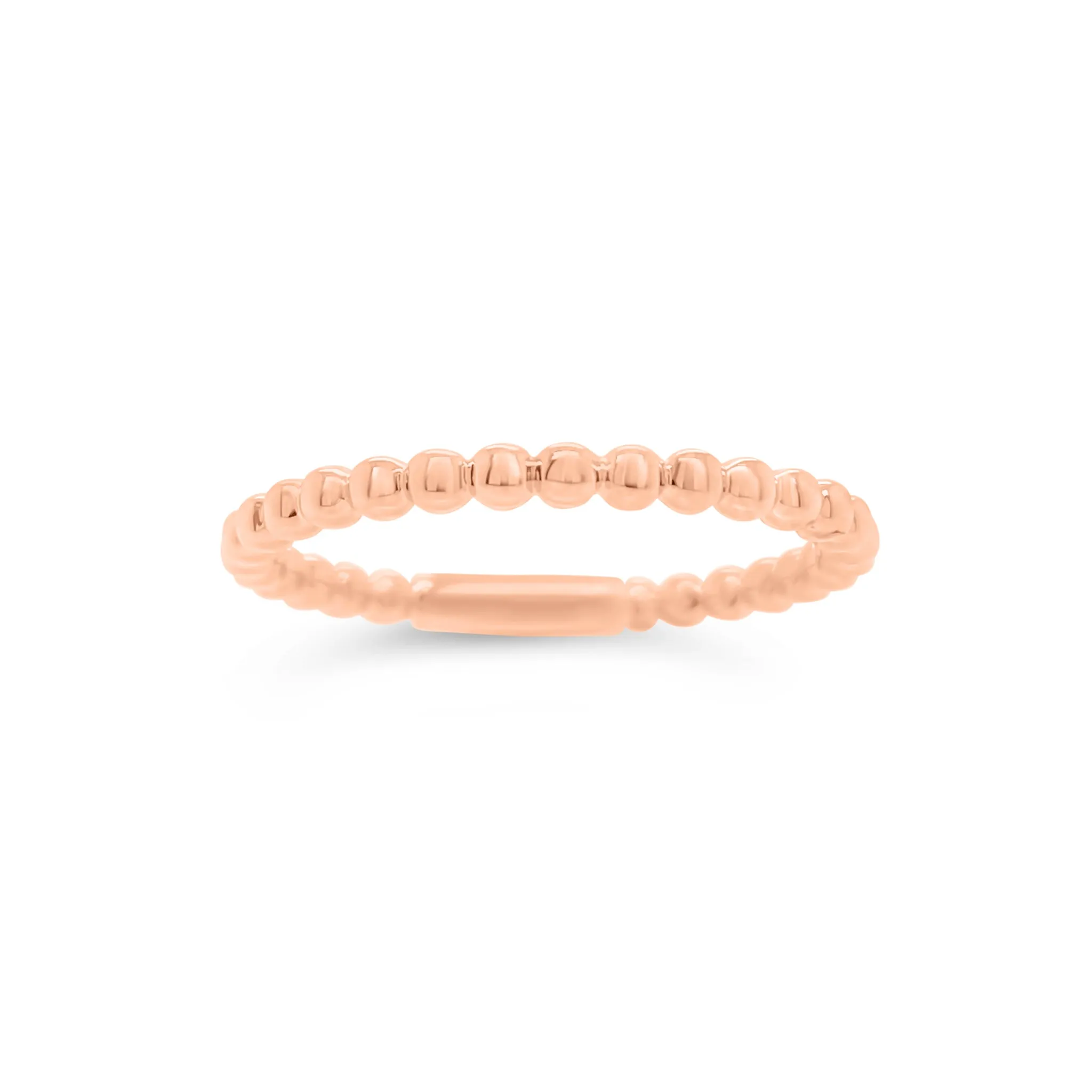 Gold Beaded Stacking Ring