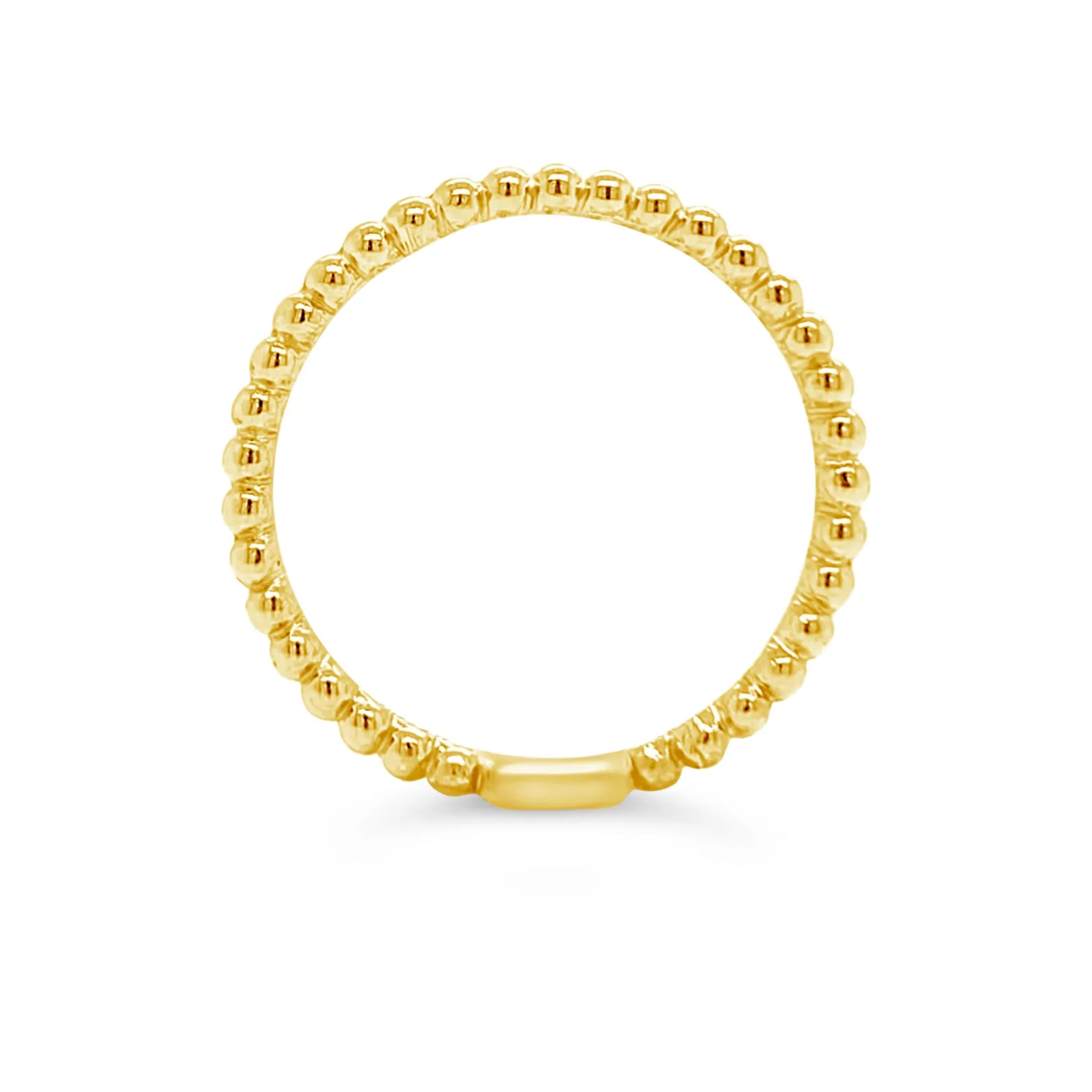 Gold Beaded Stacking Ring