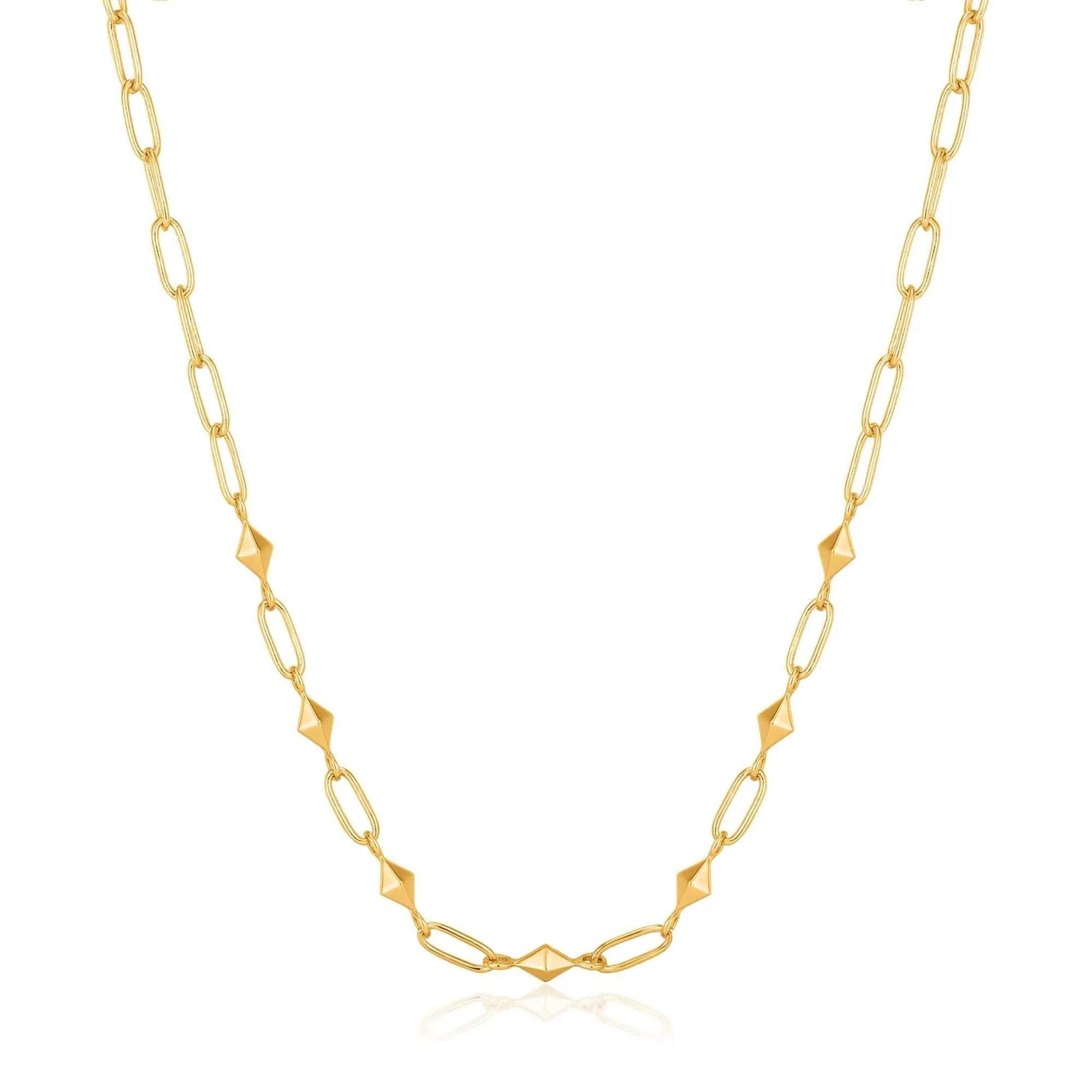 Gold Heavy Spike Necklace