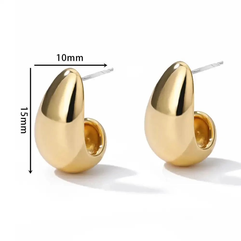 Gold Plated Teardrop Earrings: Sophisticated Women's Jewelry