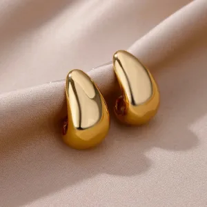 Gold Plated Teardrop Earrings: Sophisticated Women's Jewelry