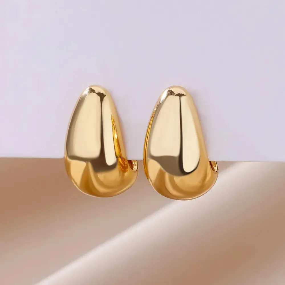 Gold Plated Teardrop Earrings: Sophisticated Women's Jewelry