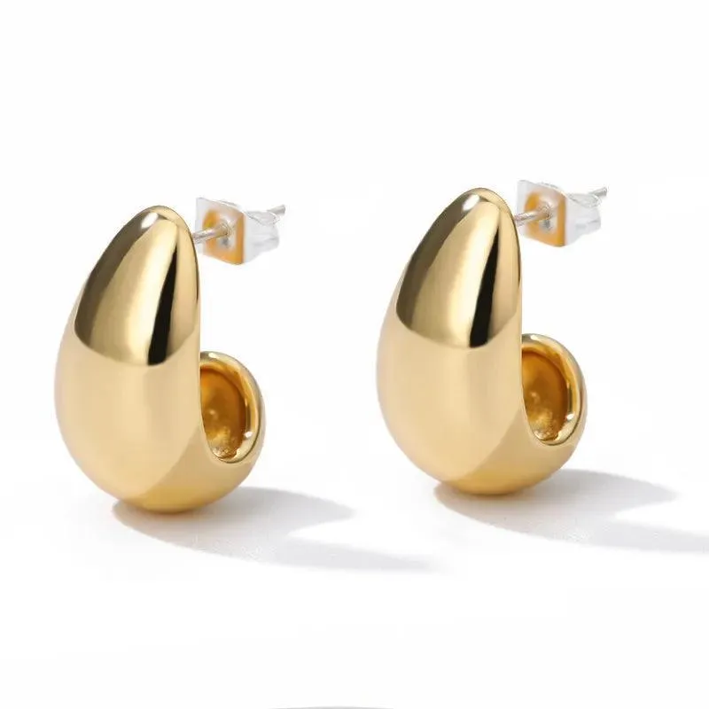 Gold Plated Teardrop Earrings: Sophisticated Women's Jewelry