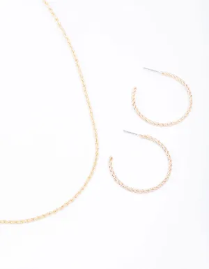 Gold Rope Chain Jewellery Set