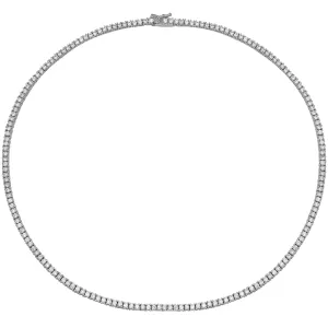 Ibiza Diamond CZ’s 4 Prong Thin Tennis Necklace (2mm)