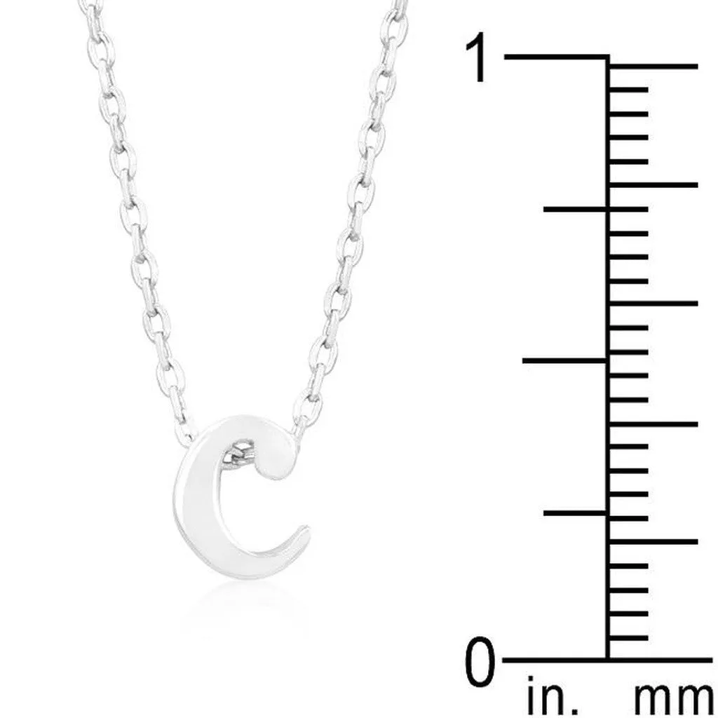 Initial C Silver Pendant