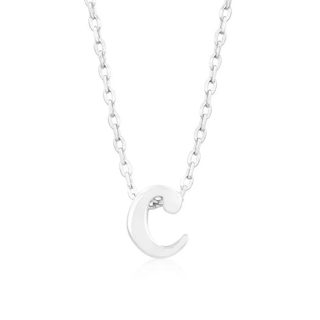 Initial C Silver Pendant