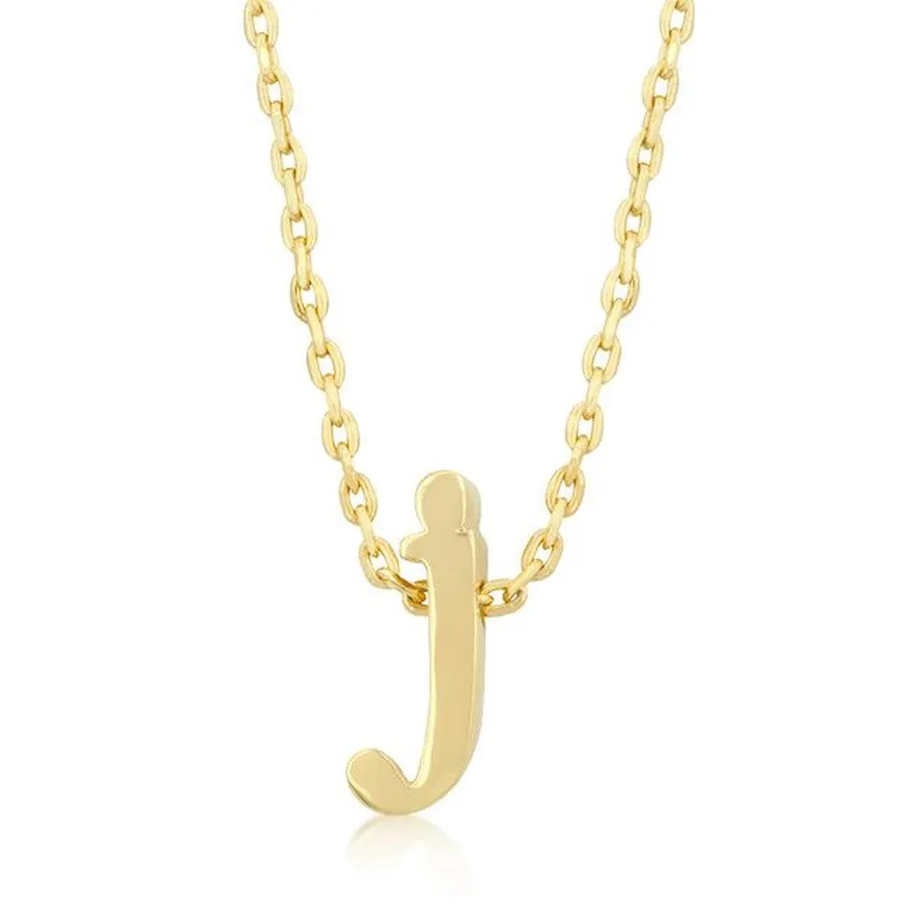 Initial J Gold Pendant