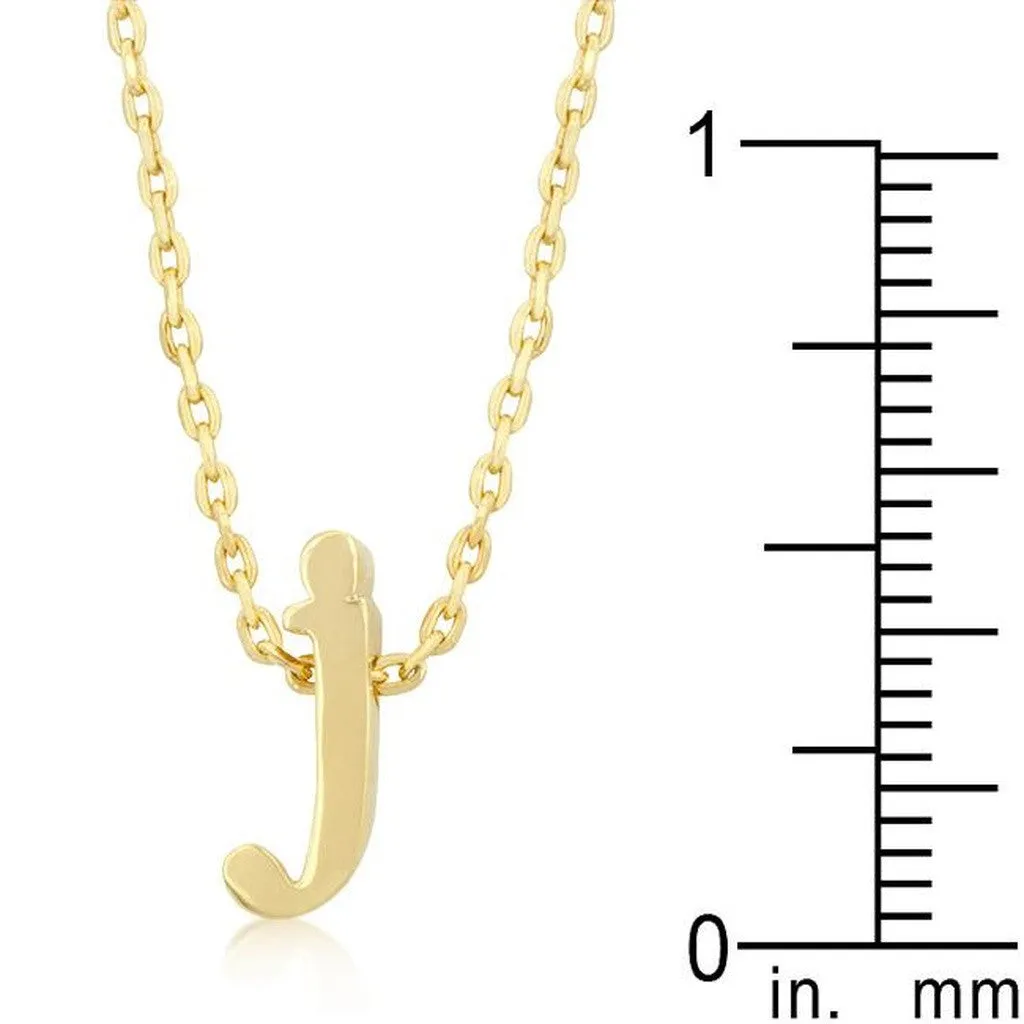 Initial J Gold Pendant