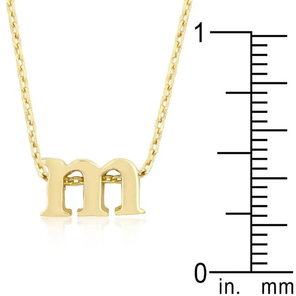 Initial M Gold Pendant