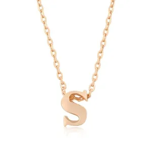 Initial S Rose Gold Pendant