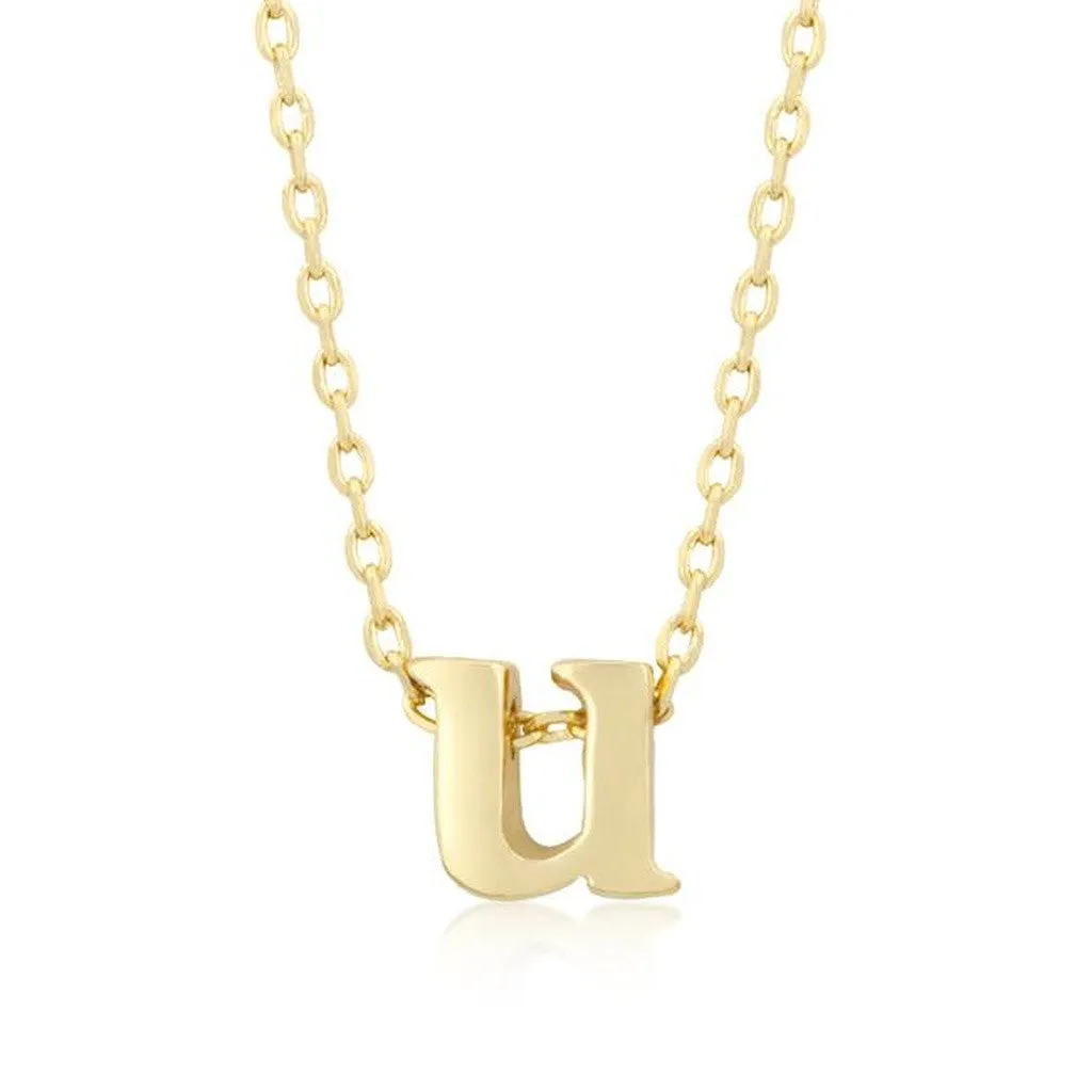 Initial U Gold Pendant