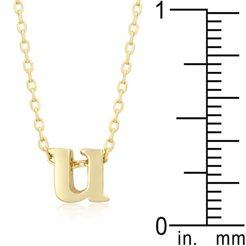 Initial U Gold Pendant