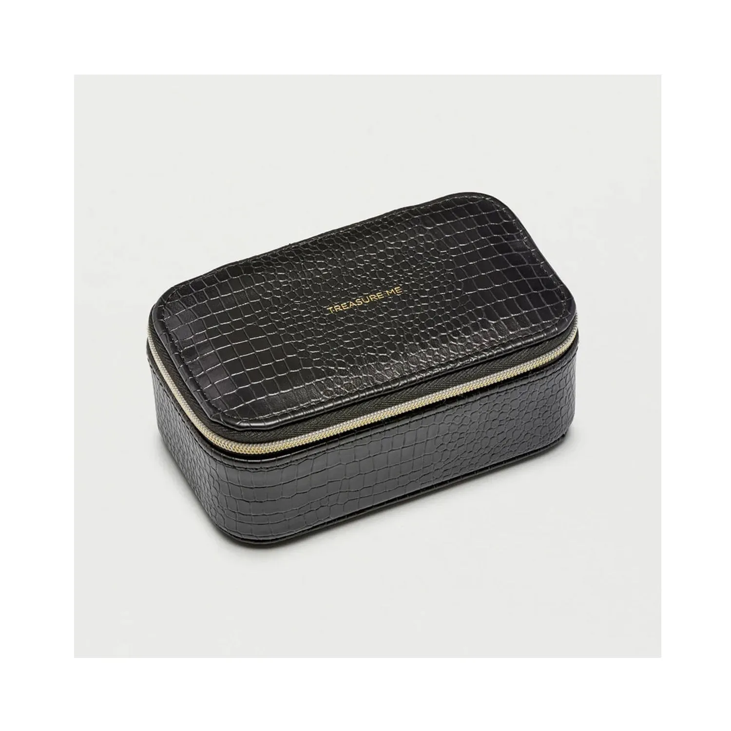 Jewellery Box Mini Black Croc