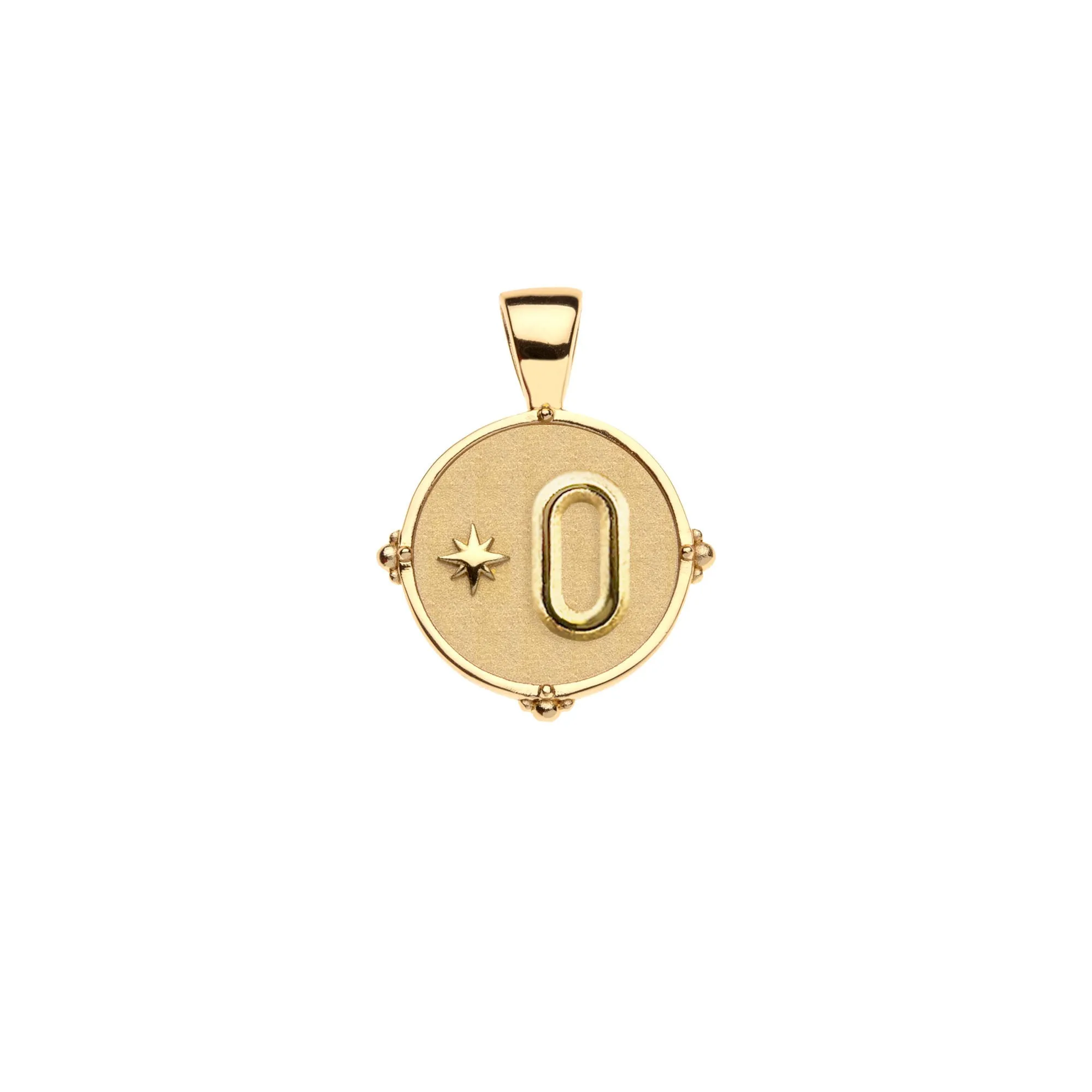 JW Letter Coin Pendant