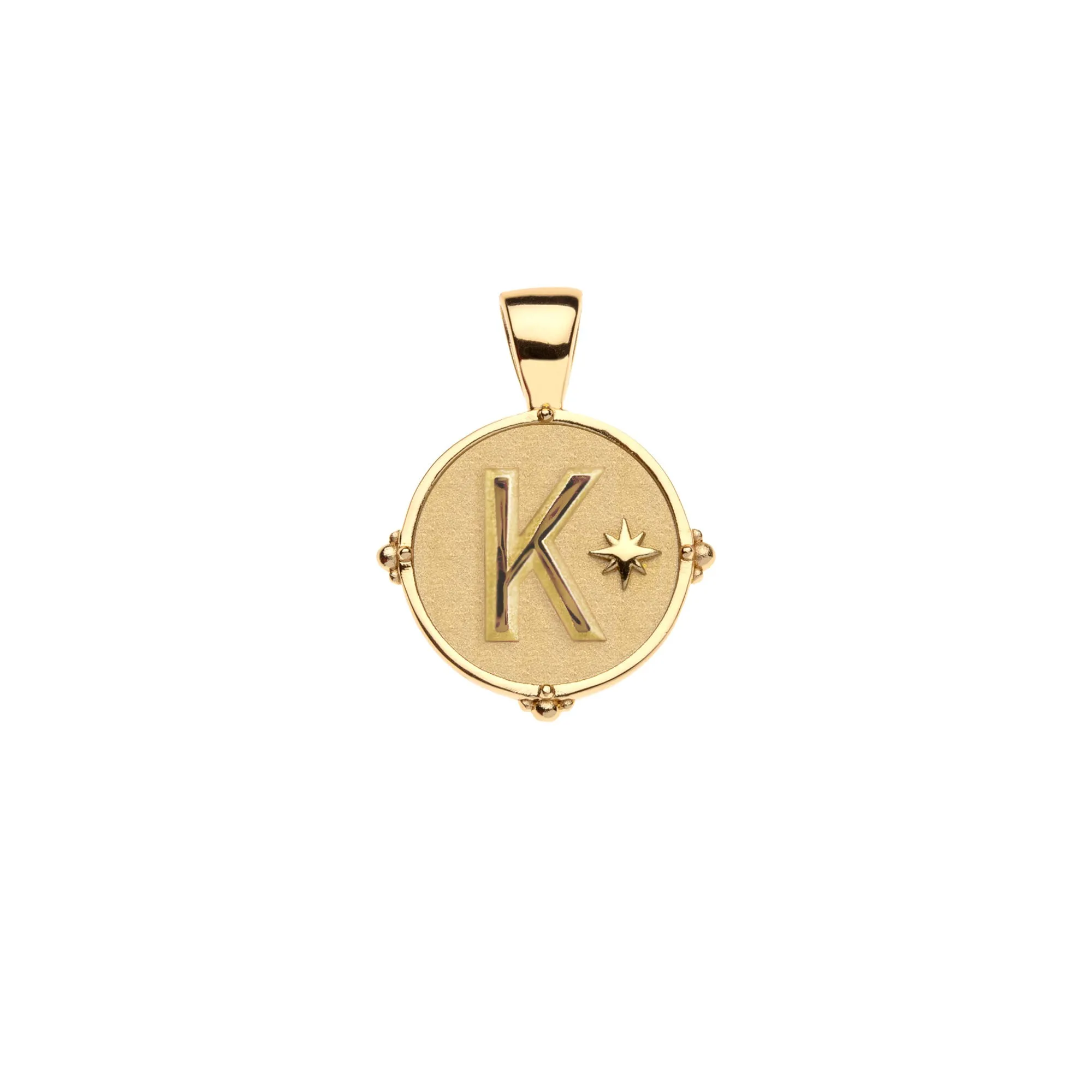 JW Letter Coin Pendant