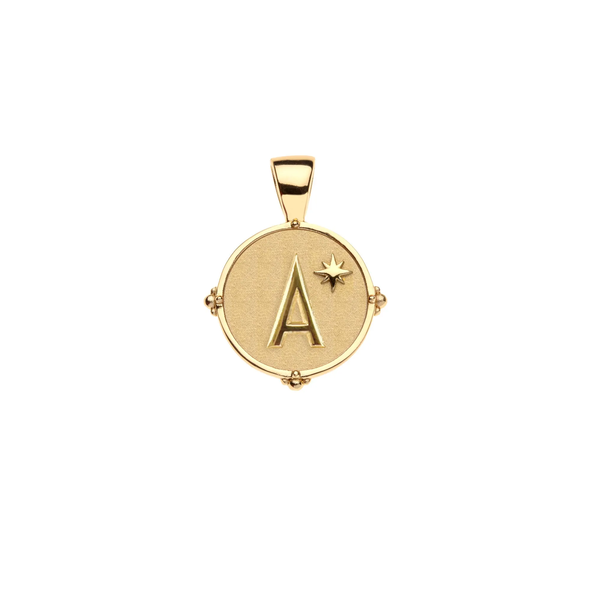 JW Letter Coin Pendant