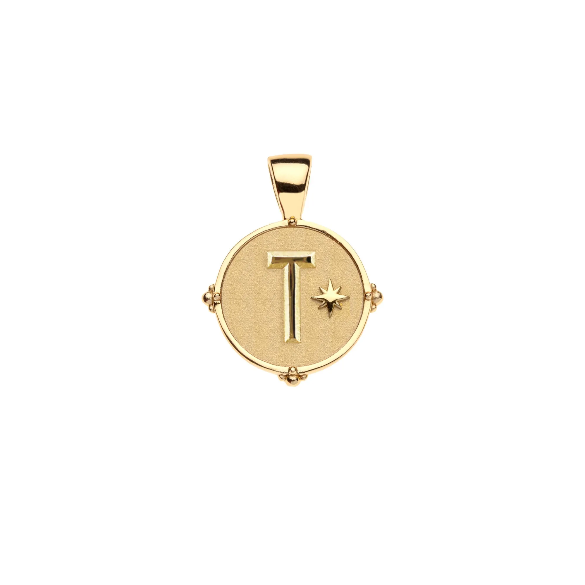 JW Letter Coin Pendant