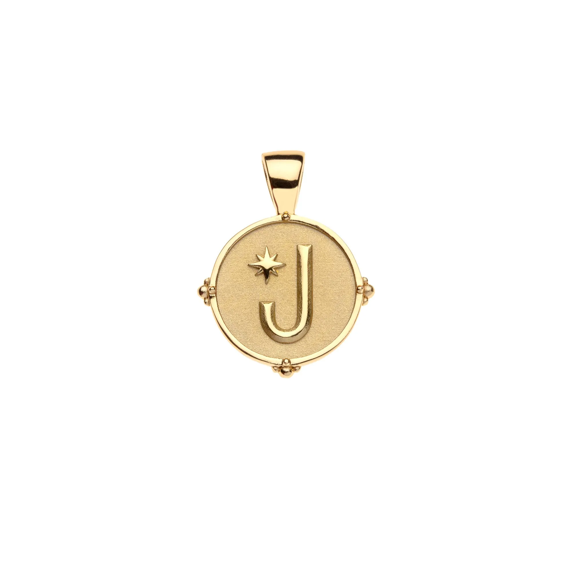 JW Letter Coin Pendant