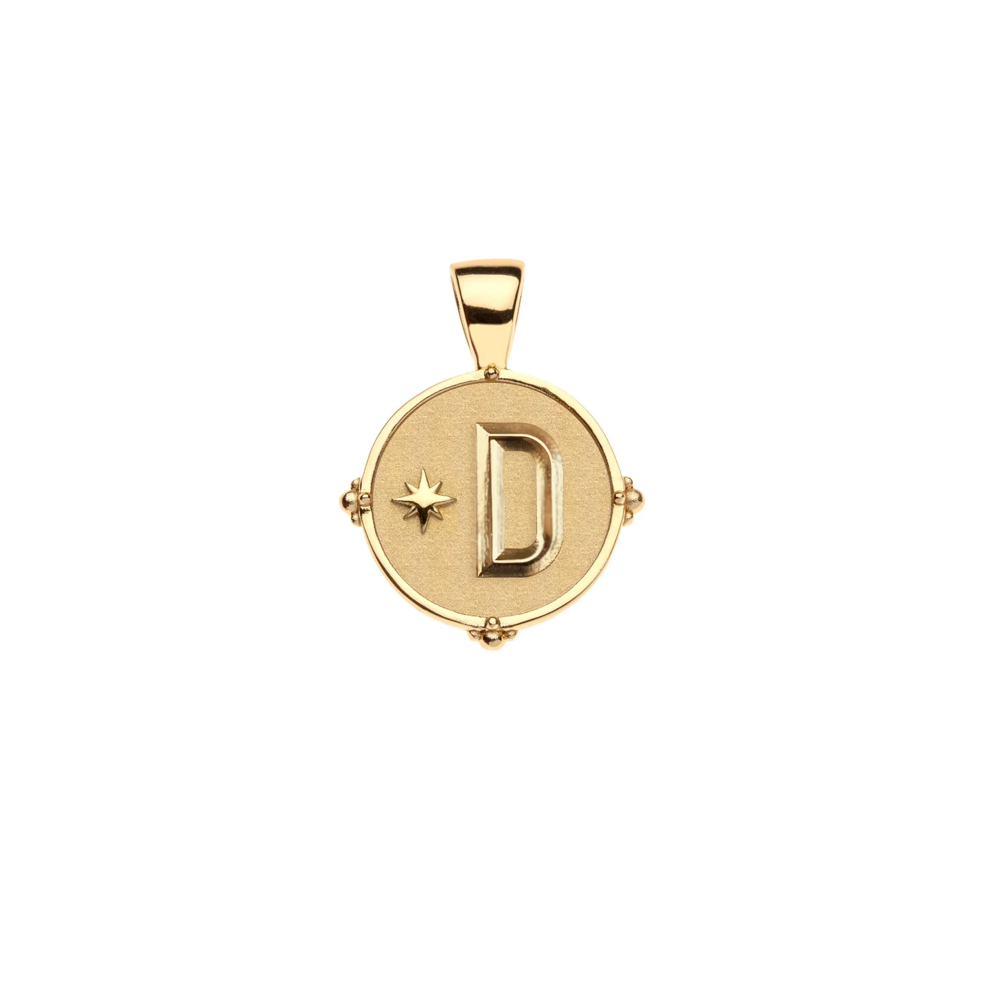 JW Letter Coin Pendant