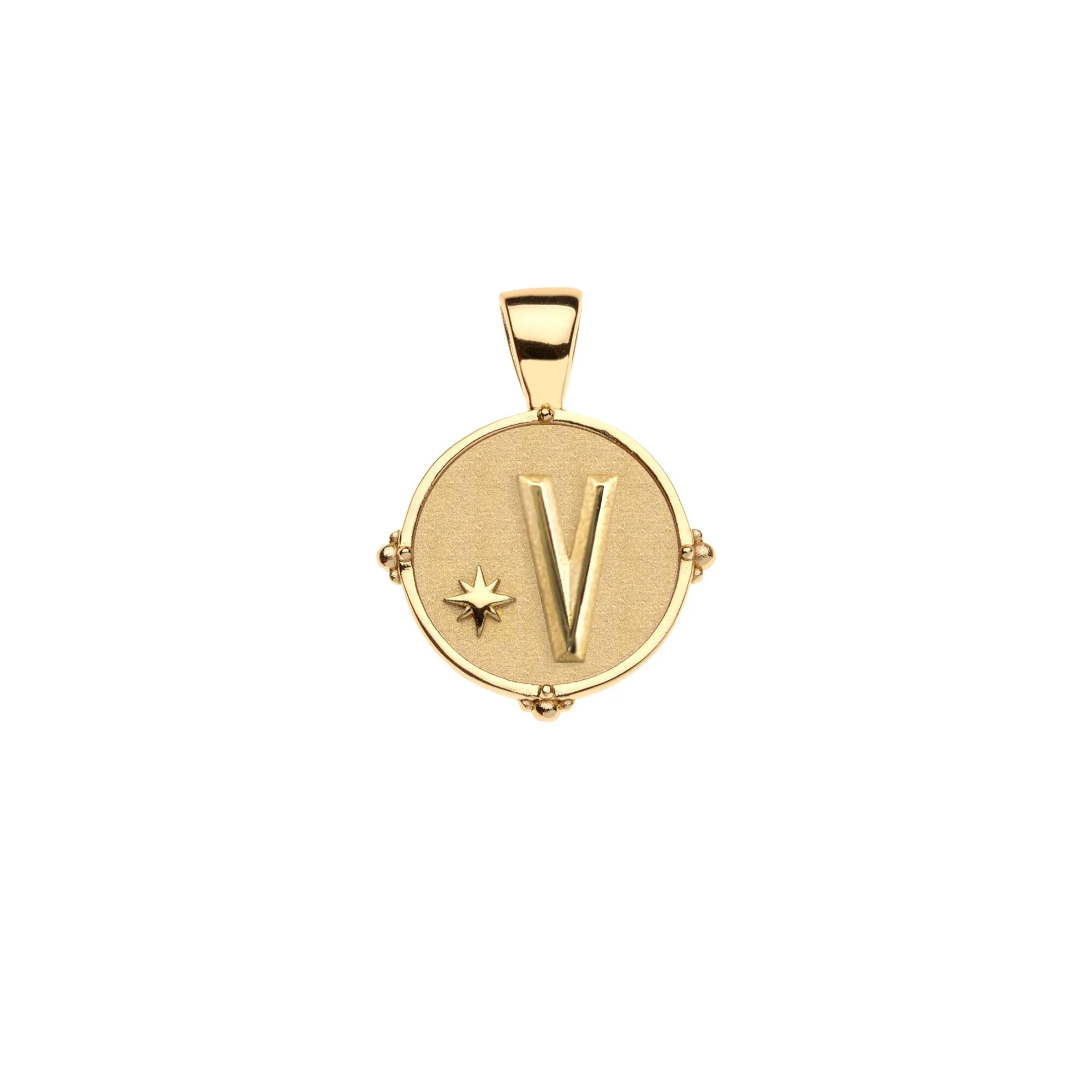 JW Letter Coin Pendant