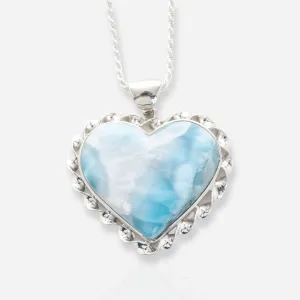 Larimar Heart Pendant Abigail