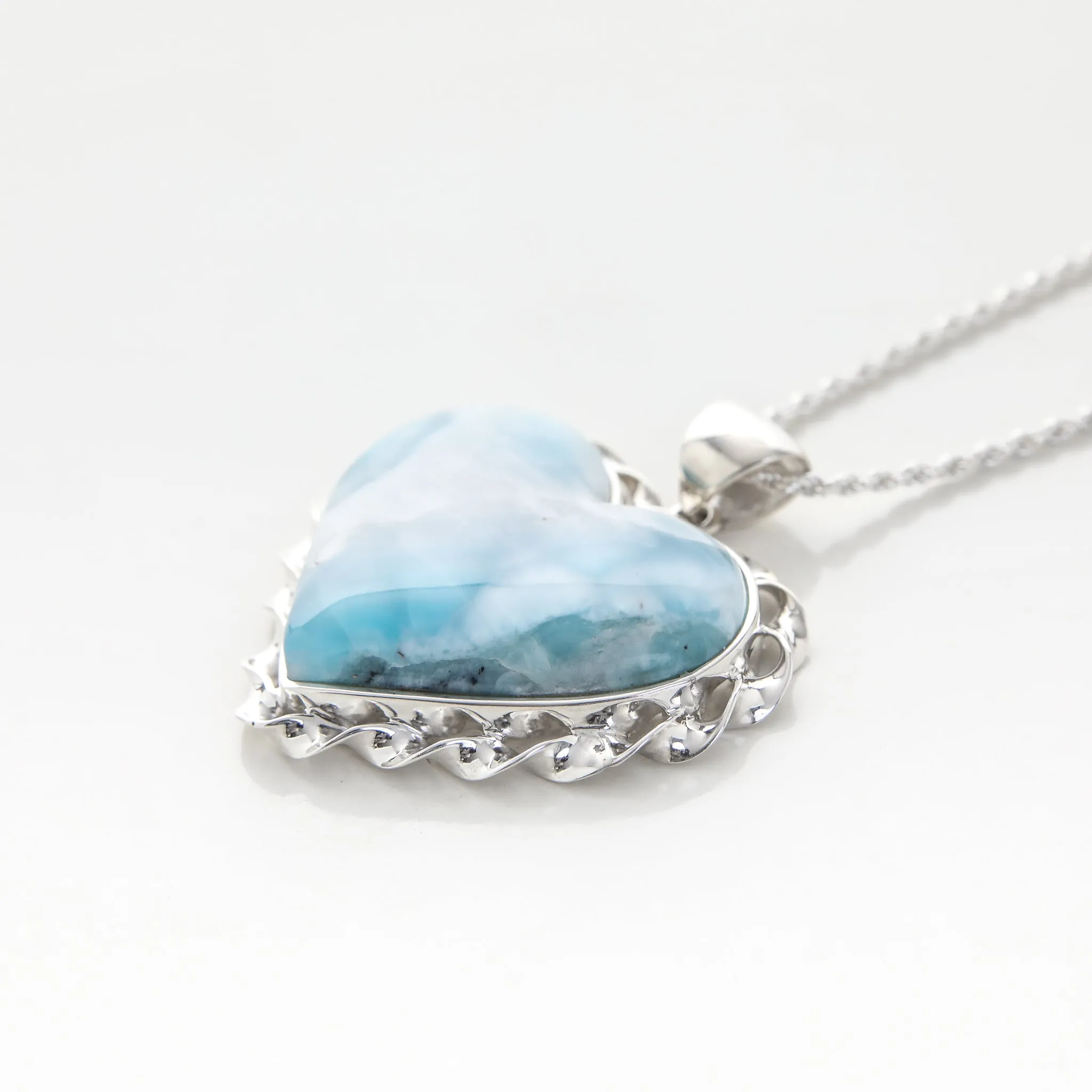 Larimar Heart Pendant Abigail